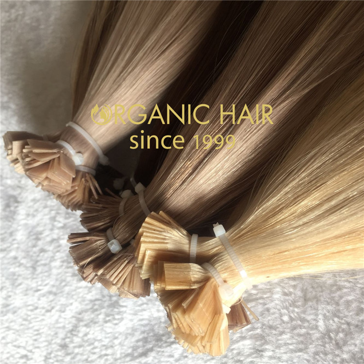 Amazing color flat tip hair extensions  C75